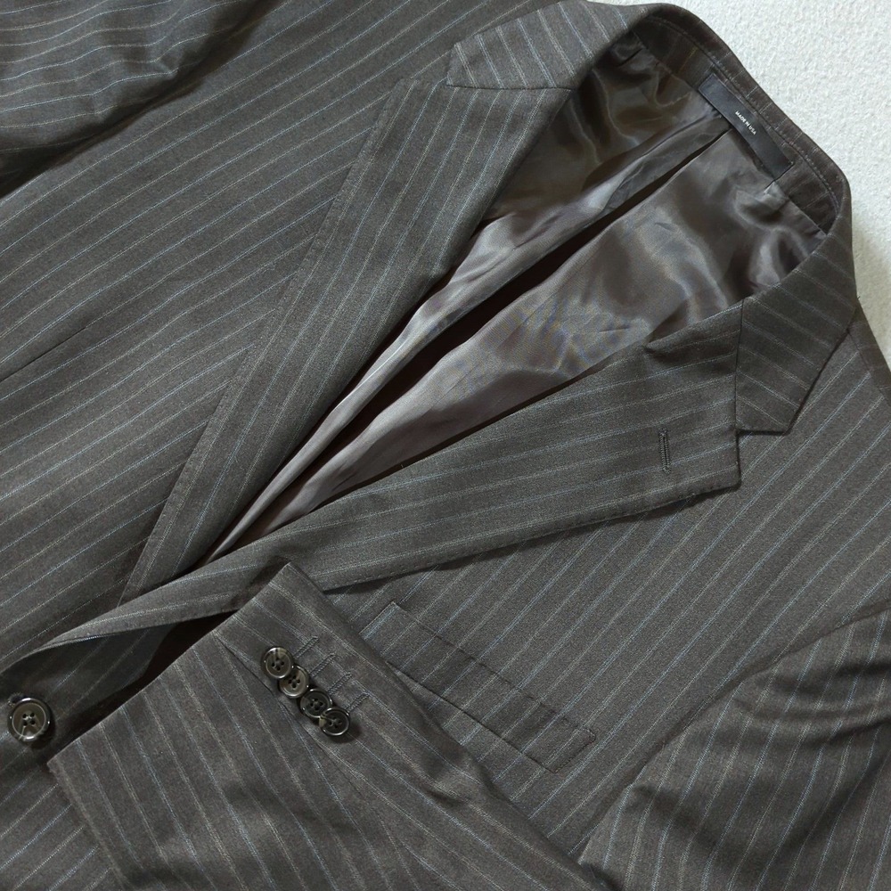 Saks Fifth Avenue Men's Loro Piana Wool Pinstripe Suit Jacket Blazer 44R USA